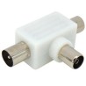 Πλαστικός διακλαδωτής RF με μεταλικές επαφές από 1 θηλυκό σε 2 αρσενικά ΓΕΝΙΚΗΣ ΧΡΗΣΗΣ