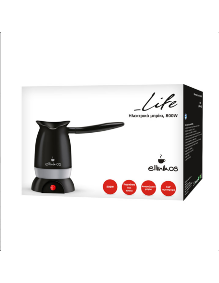 Hλεκτρικό μπρίκι για Ελληνικό καφέ και ζεστό νερό, 800W LIFE LIFE Ellinikos