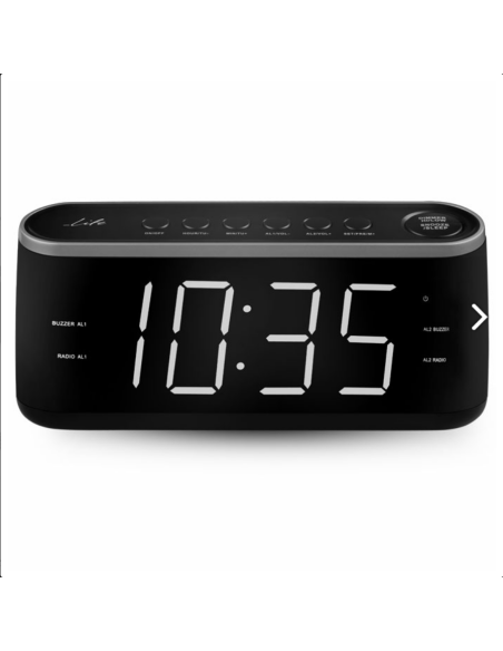 Ραδιόφωνο / Ρολόι / Ξυπνητήρι με οθόνη LED και ψηφία 1.8" LIFE  221-0082