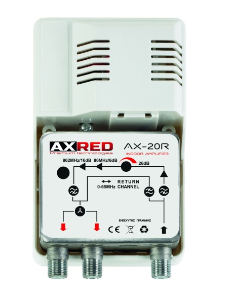 Ενυσχυτής γραμμής AXRED AX-20 86-862MHz ΓΕΝΙΚΗΣ ΧΡΗΣΗΣ AXRED0001