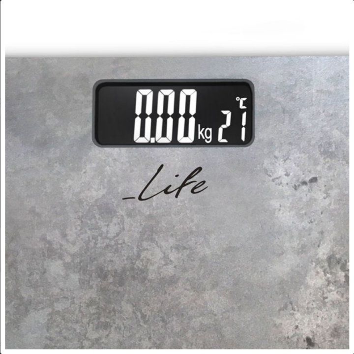 Ηλεκτρονική ζυγαριά μπάνιου, με ένδειξη θερμοκρασίας χώρου και λευκά LED ψηφία LIFE  221-0075