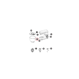 Ανοξείδωτο μπολ κουζινομηχανή SB-1010 SILVER PYREX IZZY 333198