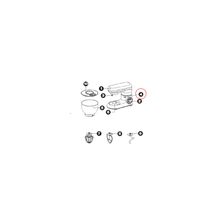 Κουμπι ανύψωσης κουζινομηχανή SB1010 SILVER PYREX IZZY KLV0003