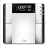 Glass electronic bathroom scale with body fat measurement, 7 in 1 LIFE