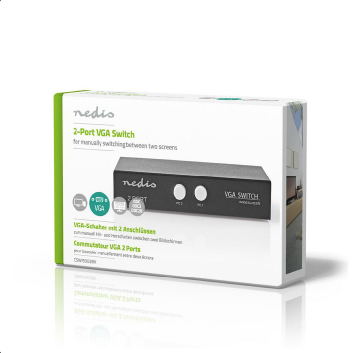 VGA switch 2 υπολογιστές σε 1 οθόνη NEDIS  233-1187