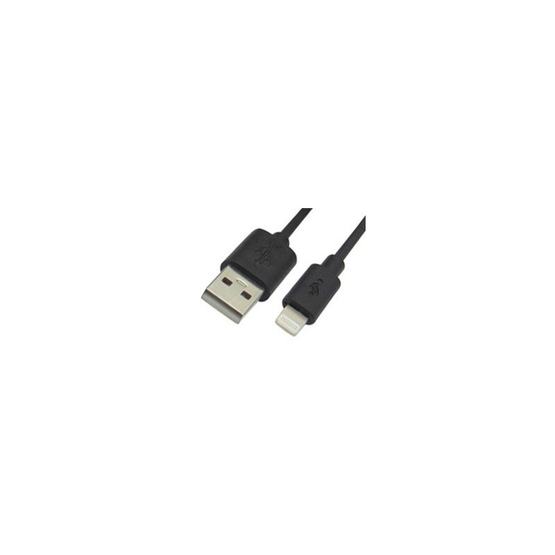 Καλώδιο Lightning σε USB, για φόρτιση και μεταφορά δεδομένων σε μαύρο χρώμα συσκευών iPHONE 5/6/iPAD Apple IPH0002