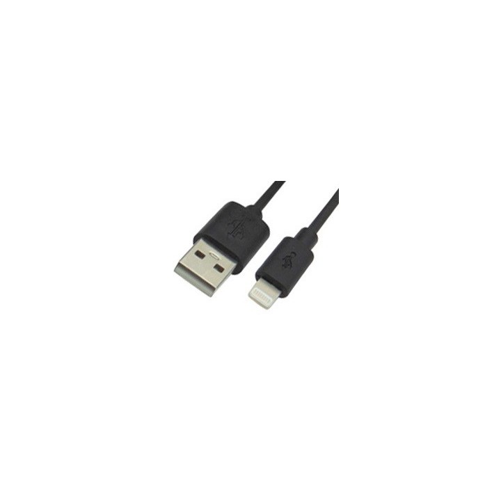 Καλώδιο Lightning σε USB, για φόρτιση και μεταφορά δεδομένων σε μαύρο χρώμα συσκευών iPHONE 5/6/iPAD Apple IPH0002