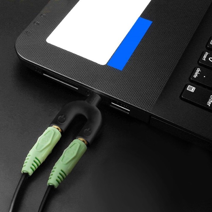 Αντάπτορας ήχου από 4 pin 3.5mm αρσενικό σε 2 x 3.5mm θηλυκό, κατάλληλο για headsets ΓΕΝΙΚΗΣ ΧΡΗΣΗΣ AJACK3501