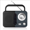 Portable FM radio, black/gray NEDIS