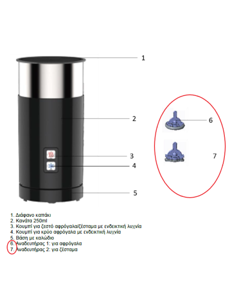 Σέτ αναδευτήρων συσκευής για αφρόγαλα Latteccino IZZY IZZY AFR0004