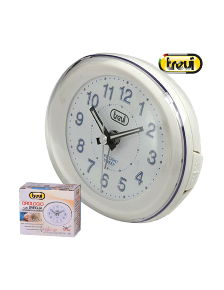 Ρολόι ξυπνητήρι αθόρυβης λειτουργίας λευκό SL3052 TREVI  SL3052W