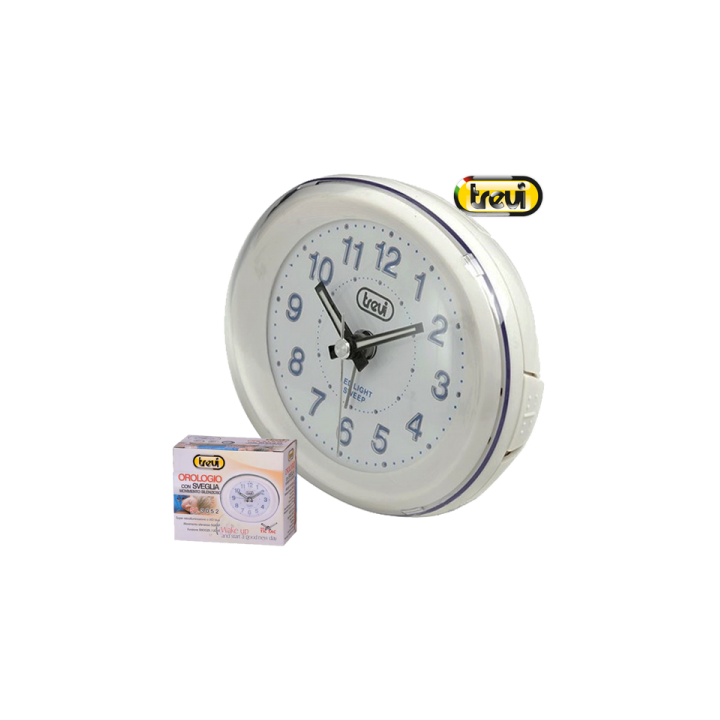 Ρολόι ξυπνητήρι αθόρυβης λειτουργίας λευκό SL3052 TREVI  SL3052W
