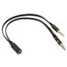Audio adapter from 2x 3.5mm male to 3.5mm female