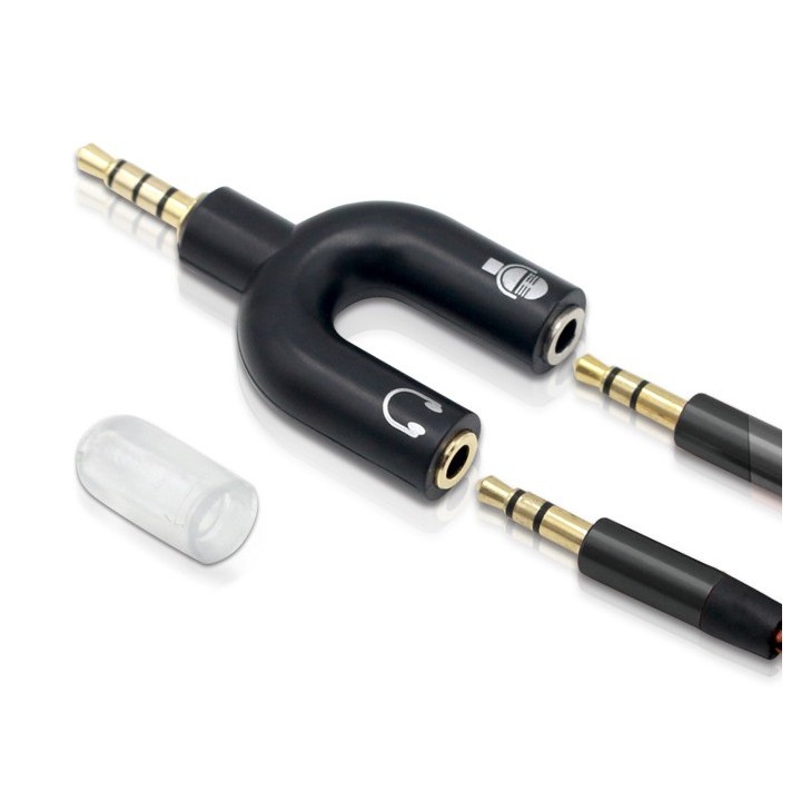 Αντάπτορας ήχου από 3.5mm 4pin αρσενικό σε 2 x 3.5mm θηλυκά , κατάλληλο για headsets ΓΕΝΙΚΗΣ ΧΡΗΣΗΣ AJACK3502