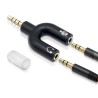 Αντάπτορας ήχου από 3.5mm 4pin αρσενικό σε 2 x 3.5mm θηλυκά , κατάλληλο για headsets ΓΕΝΙΚΗΣ ΧΡΗΣΗΣ AJACK3502