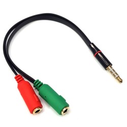 Αντάπτορας ήχου από 4 pin 3.5mm αρσενικό σε 2 x 3.5mm θηλυκά ΓΕΝΙΚΗΣ ΧΡΗΣΗΣ CAB-J049