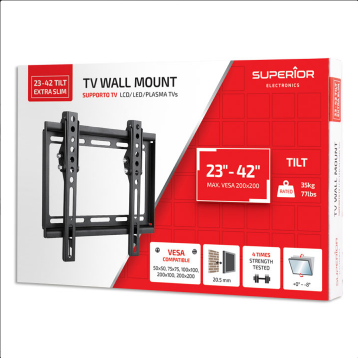 Επιτοίχια βάση στήριξης για τηλεοράσεις LED/LCD/Plasma από 23" έως 42 SONORA  188-0048