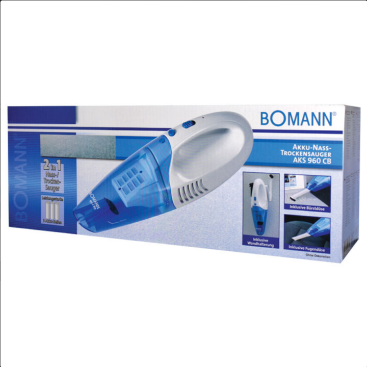 Επαναφορτιζόμενο σκουπάκι χειρός wet & dry, 3.6V BOMANN  138-0053