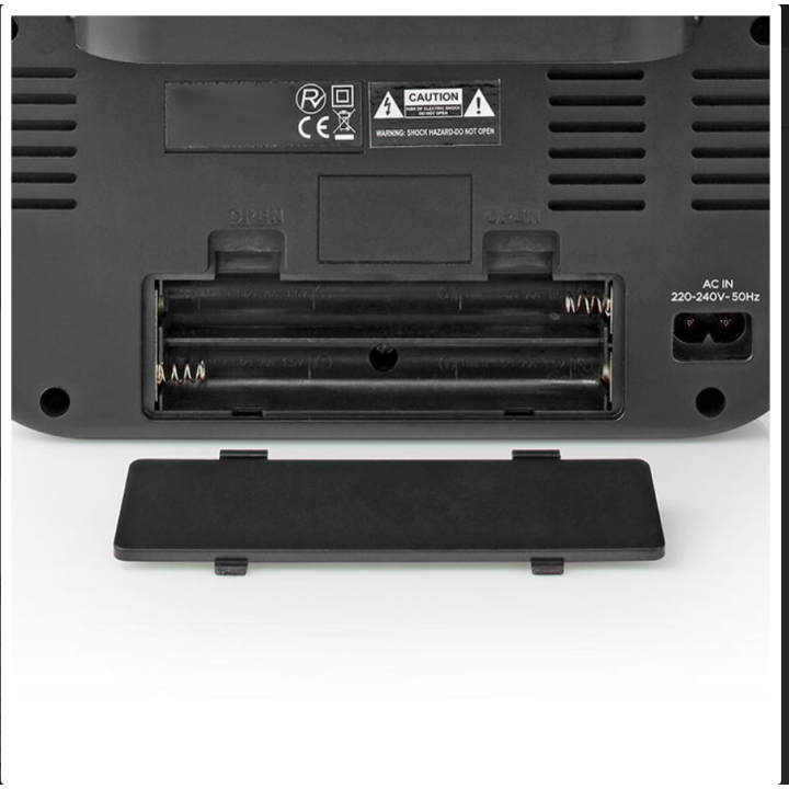 Φορητό ραδιόφωνο FM, σε μαύρο/ασημί χρώμα NEDIS  233-1889