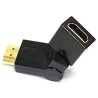 HDMI male to HDMI female adapter with 360-degree rotation