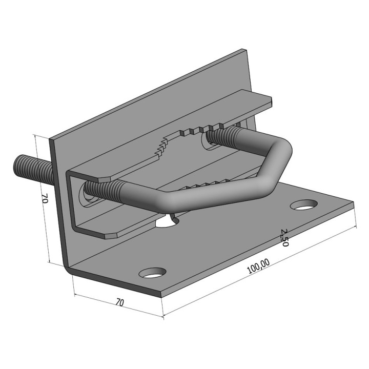 Βάση δαπέδου κεραίας γαλβανιζέ VIKAR BIST0001