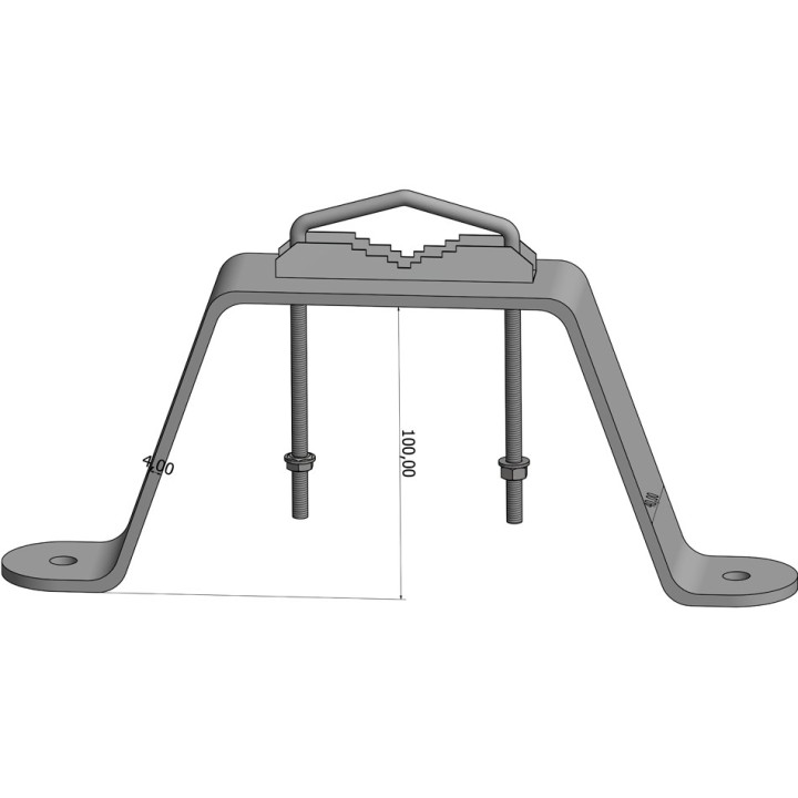 Βάση τοίχου κεραίας γαλβανιζέ 100mm VIKAR BIST0003