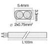Καλώδιο εύκαμπτο πλακέ ΗO3VVH2 2x0,75mm2 χρυσό ΓΕΝΙΚΗΣ ΧΡΗΣΗΣ KALOVBGD