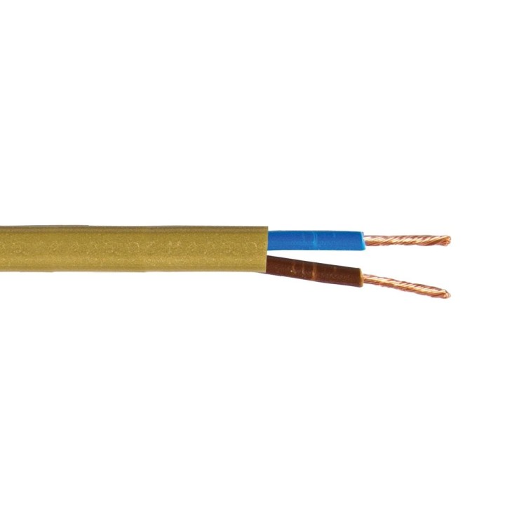 Καλώδιο εύκαμπτο πλακέ ΗO3VVH2 2x0,75mm2 χρυσό ΓΕΝΙΚΗΣ ΧΡΗΣΗΣ KALOVBGD