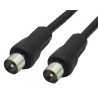 TV antenna cable RF male to RF male 1.5m, black
