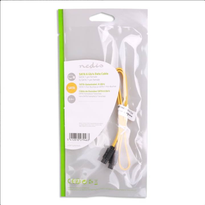 Καλώδιο δεδομένων SATA 3, 6Gb/s, 0.50m NEDIS  233-0252