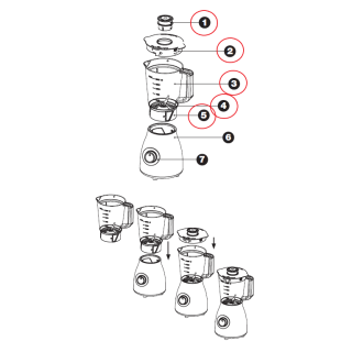 Κανάτα γυάλινη μπλέντερ PYREX original IZZY BLK0001