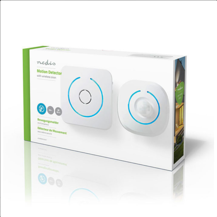 Ανιχνευτής κίνησης, 85dB και 8 ήχους ειδοποίησης NEDIS