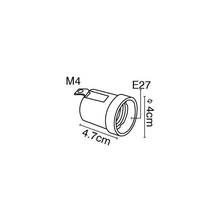 Ντουί πορσελάνης με λαμάκι E27 λευκό για καραβοχελώνα ΓΕΝΙΚΗΣ ΧΡΗΣΗΣ ΓΕΝΙΚΗΣ ΧΡΗΣΗΣ NTU0016