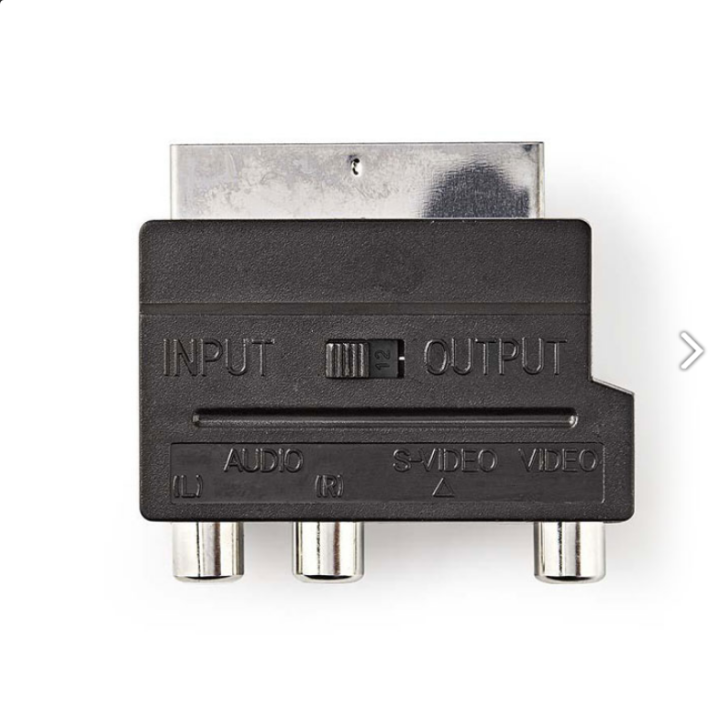 Αντάπτορας Scart αρσενικό σε 3xRCA θηλυκά και ένα S-Video θηλυκό  SCART0001