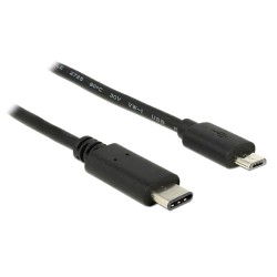 Καλώδιο δεδομένων και φόρτισης USB 2.0, USB type-C αρσενικό σε USB micro αρσενικό 1m. USBC0002