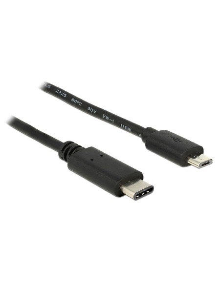 Καλώδιο δεδομένων και φόρτισης USB 2.0, USB type-C αρσενικό σε USB micro αρσενικό 1m.  USBC0002