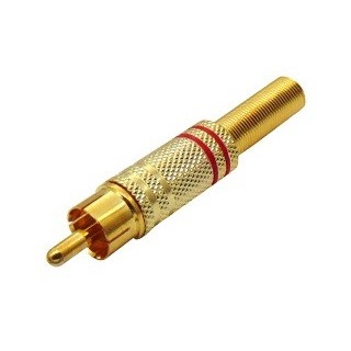 Βύσμα επίχρυσο καλωδίου RCA αρσενικό κόκκινο ΓΕΝΙΚΗΣ ΧΡΗΣΗΣ ΓΕΝΙΚΗΣ ΧΡΗΣΗΣ VRCA0001R