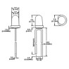 Λυχνία LED 3mm κίτρινο 9mcd (B/P) LED30002