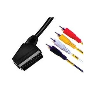 Καλώδιο Scart αρσενικό σε 4 RCA αρσενικά 1,50m ΓΕΝΙΚΗΣ ΧΡΗΣΗΣ SCRCA0015