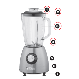 Κανάτα γυάλινη μπλέντερ κομπλέ PYREX original