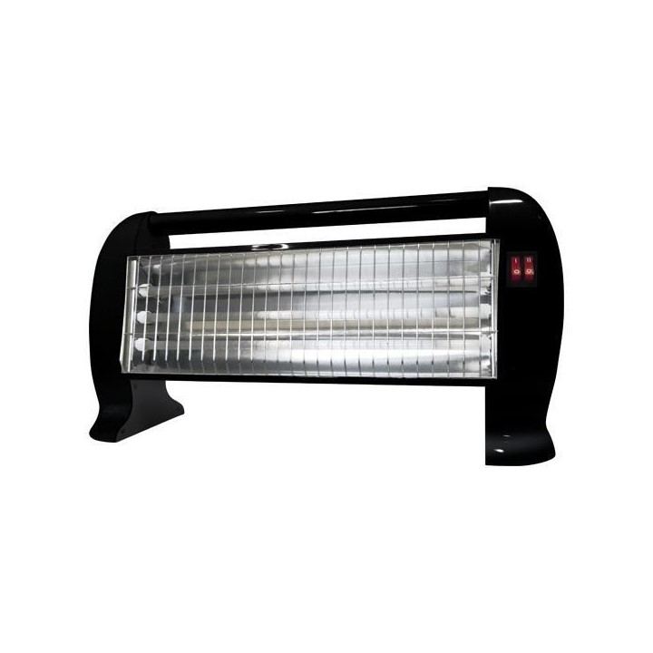 Θερμάστρα χαλαζία μαύρη 1200W EUROLAMP EUROLAMP 147-29163