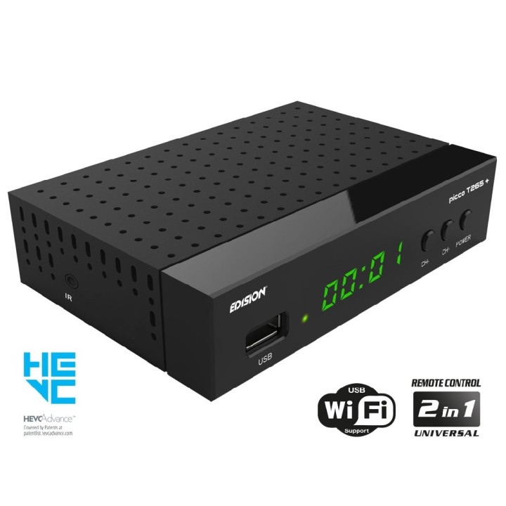 Επίγειος ψηφιακός δέκτης MPEG-4 υψηλής ευκρίνειας PICCO T265+ EDISION  DKT0003