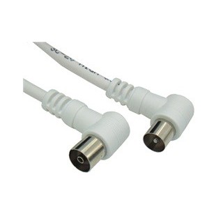 Καλώδιο κεραίας TV RF αρσενικό σε RF θηλυκό 1.5m,  λευκό