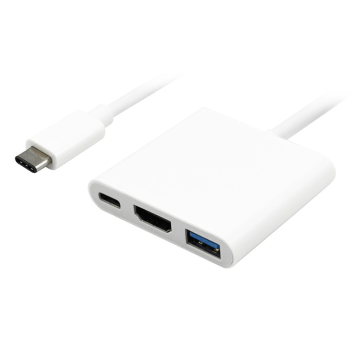 Αντάπτορας Type-C σε HDMI + Type-C + USB 3.0 4K, λευκό ΓΕΝΙΚΗΣ ΧΡΗΣΗΣ ATYPEC0001