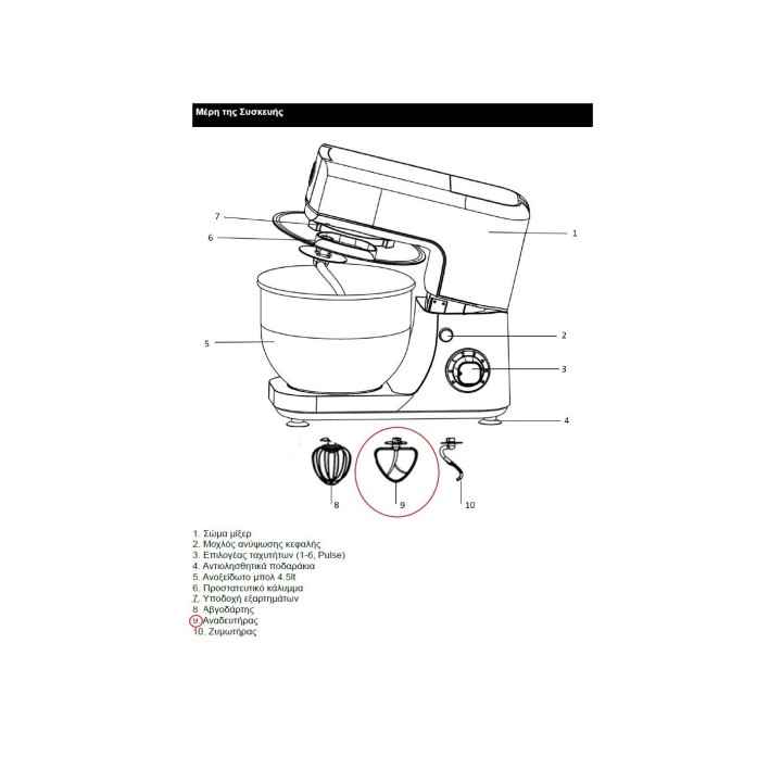 copy of Αναδευτήρας μαρέγγας  κουζινομηχανής IZZY original
