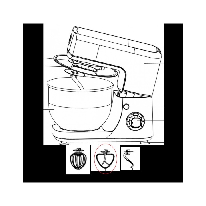 Αναδευτήρας μαρέγγας κουζινομηχανής IZZY original IZZY KAND0008