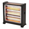 White quartz heater 2800W black with 3 heat emission sides and thermostat EUROLAMP