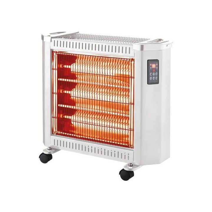 Θερμάστρα χαλαζία λευκή 2800W μαύρη με 3 όψεις εκπομπής θερμότητας και θερμοστάτη EUROLAMP EUROLAMP 147-29700