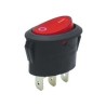 Διακόπτης μίνι οβάλ 3 επαφών ON-OFF με λαμπάκι κόκκινο για συσκεύες ΓΕΝΙΚΗΣ ΧΡΗΣΗΣ