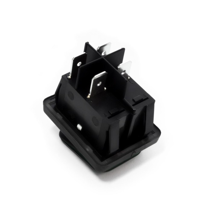 Διακόπτης μεγάλος 4 επαφών ON-OFF με κάλλυμα και λυχνία πράσινη για συσκεύες ΓΕΝΙΚΗΣ ΧΡΗΣΗΣ